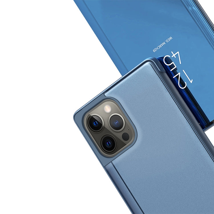 Plated Mirror Horizontal Flip Leather Phone Case with Holder, For iPhone 17e / 16e, For iPhone 17 Pro Max, For iPhone 17 Pro, For iPhone 17, For iPhone Air, For iPhone 16 Pro Max