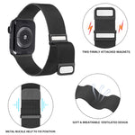 Milan Double Magnetic Steel Mesh Watch Band, For Apple Watch 5 40mm, For Apple Watch 4 44mm, For Apple Watch 4 40mm, For Apple Watch 3 38mm, For Apple Watch 3 42mm, For Apple Watch 2 42mm