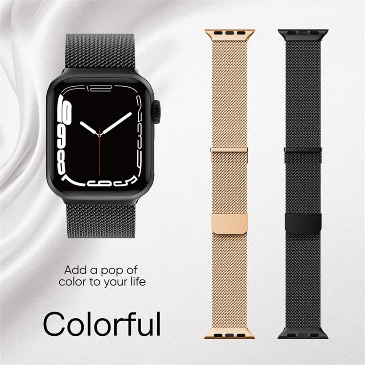 Milan Double Magnetic Steel Mesh Watch Band, For Apple Watch 5 40mm, For Apple Watch 4 44mm, For Apple Watch 4 40mm, For Apple Watch 3 38mm, For Apple Watch 3 42mm, For Apple Watch 2 42mm
