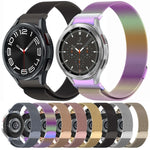 Button Style Milan Magnetic Metal Watch Band, For Samsung Galaxy Watch 6 Classic, For Samsung Galaxy Watch5 / 5 Pro, For Samsung Galaxy Watch4 / 4 Classic 46mm, For Samsung Galaxy Watch3 41mm