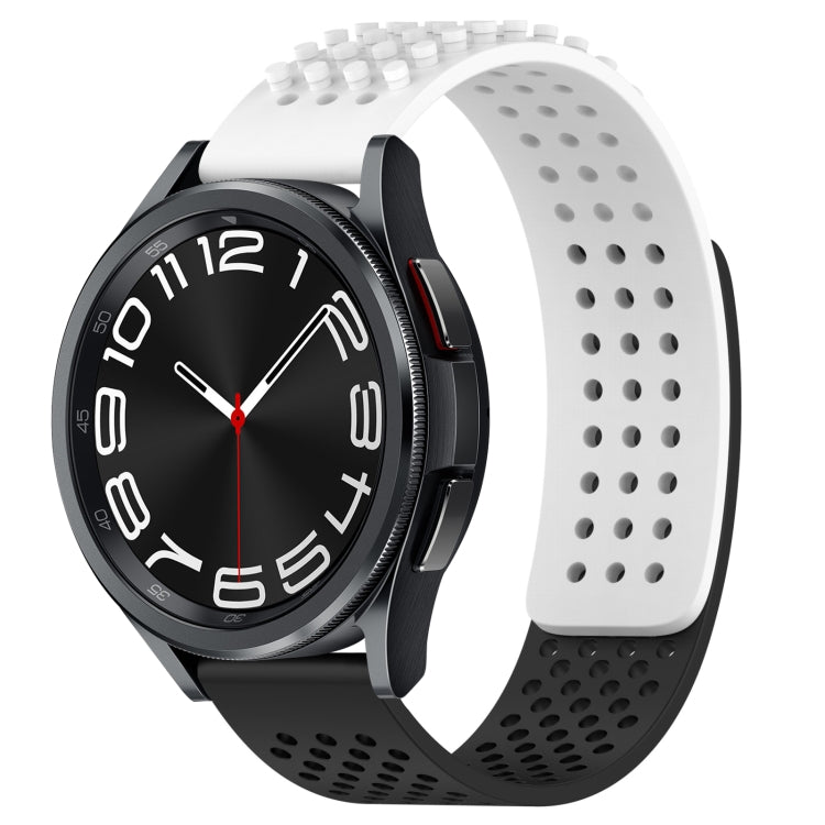 20mm Holes Breathable 3D Dots Silicone Watch Band, For Samsung Galaxy Watch 6 Classic 47mm, For Samsung Galaxy Watch 6 44mm, For Samsung Galaxy Watch 6 40mm
