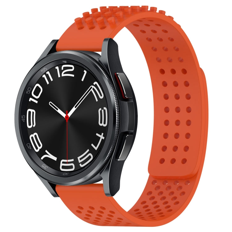 20mm Holes Breathable 3D Dots Silicone Watch Band, For Samsung Galaxy Watch 6 Classic 47mm, For Samsung Galaxy Watch 6 44mm, For Samsung Galaxy Watch 6 40mm