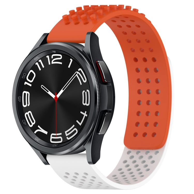 20mm Holes Breathable 3D Dots Silicone Watch Band, For Samsung Galaxy Watch 6 Classic 47mm, For Samsung Galaxy Watch 6 44mm, For Samsung Galaxy Watch 6 40mm