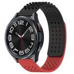20mm Holes Breathable 3D Dots Silicone Watch Band, For Samsung Galaxy Watch 6 Classic 47mm, For Samsung Galaxy Watch 6 44mm, For Samsung Galaxy Watch 6 40mm