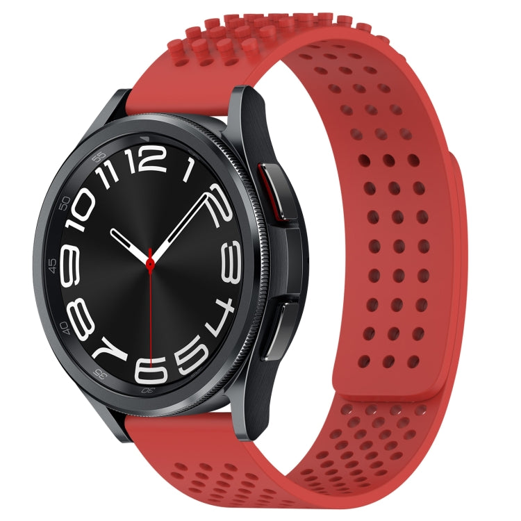 20mm Holes Breathable 3D Dots Silicone Watch Band, For Samsung Galaxy Watch 6 Classic 47mm, For Samsung Galaxy Watch 6 44mm, For Samsung Galaxy Watch 6 40mm