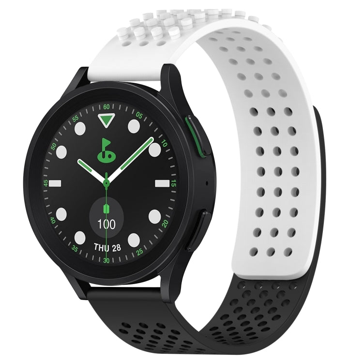 20mm Holes Breathable 3D Dots Silicone Watch Band, For Samsung Galaxy Watch 6 Classic 43mm, For Samsung Galaxy watch 5 Pro Golf Edition, For Samsung Galaxy watch 5 Golf Edition