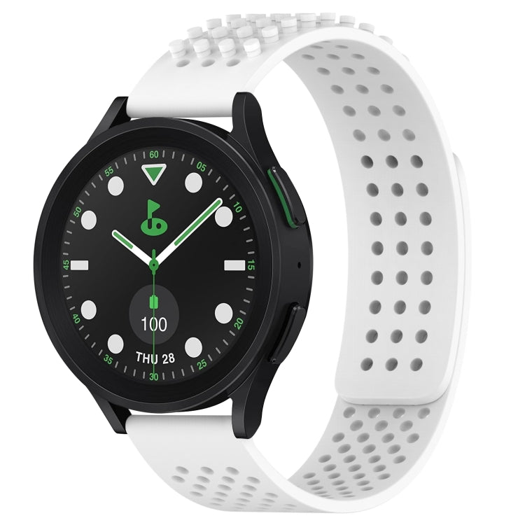 20mm Holes Breathable 3D Dots Silicone Watch Band, For Samsung Galaxy Watch 6 Classic 43mm, For Samsung Galaxy watch 5 Pro Golf Edition, For Samsung Galaxy watch 5 Golf Edition