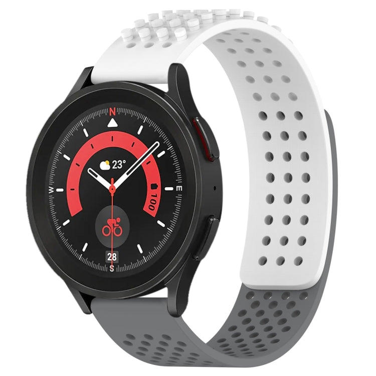 20mm Holes Breathable 3D Dots Silicone Watch Band, For Samsung Galaxy Watch 5  44mm, For Samsung Galaxy Watch 5 Pro  45mm, For Samsung Galaxy Watch 5  40mm