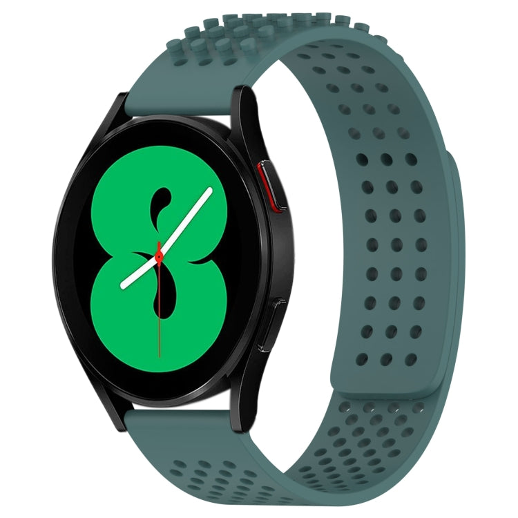 20mm Holes Breathable 3D Dots Silicone Watch Band, For Samsung Galaxy Watch 4 44mm, For Samsung Galaxy Watch 4 40mm, For Samsung  Galaxy Watch 4 Classic 46mm