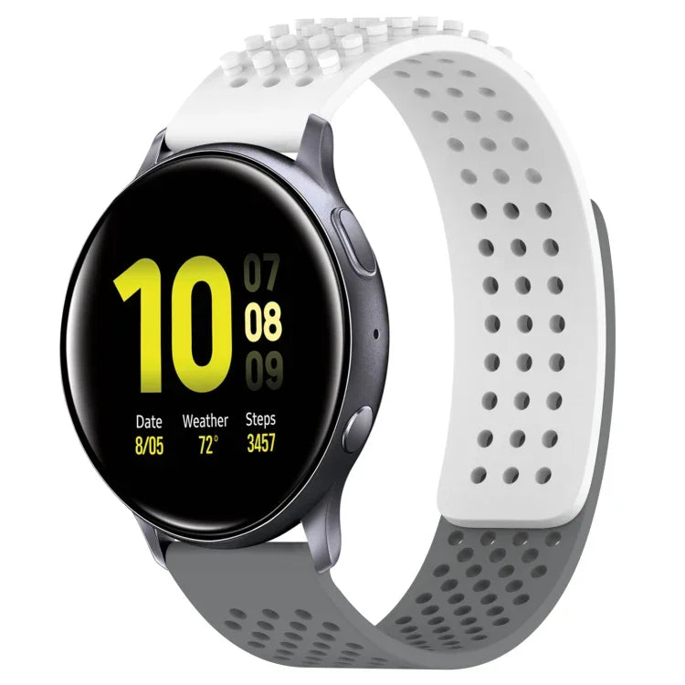 20mm Holes Breathable 3D Dots Silicone Watch Band, For Samsung  Galaxy Watch 4 Classic 42mm, For Samsung Galaxy Watch Active 2 44mm, For Samsung Galaxy Watch Active 2 40mm