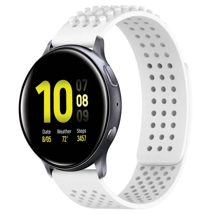 20mm Holes Breathable 3D Dots Silicone Watch Band, For Samsung  Galaxy Watch 4 Classic 42mm, For Samsung Galaxy Watch Active 2 44mm, For Samsung Galaxy Watch Active 2 40mm