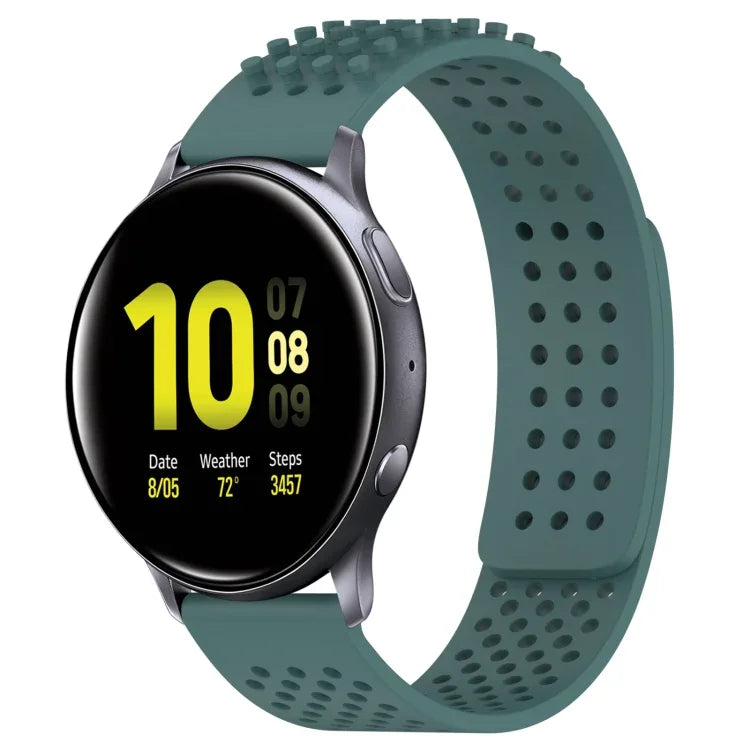 20mm Holes Breathable 3D Dots Silicone Watch Band, For Samsung  Galaxy Watch 4 Classic 42mm, For Samsung Galaxy Watch Active 2 44mm, For Samsung Galaxy Watch Active 2 40mm