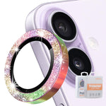 ENKAY Hat-Prince Glitter Rear Lens Aluminium Alloy Tempered Glass Film, For iPhone 17 Pro / 17 Pro Max, For iPhone 17, For iPhone Air, For iPhone 15 Pro / 15 Pro Max, For iPhone 15 / 15 Plus