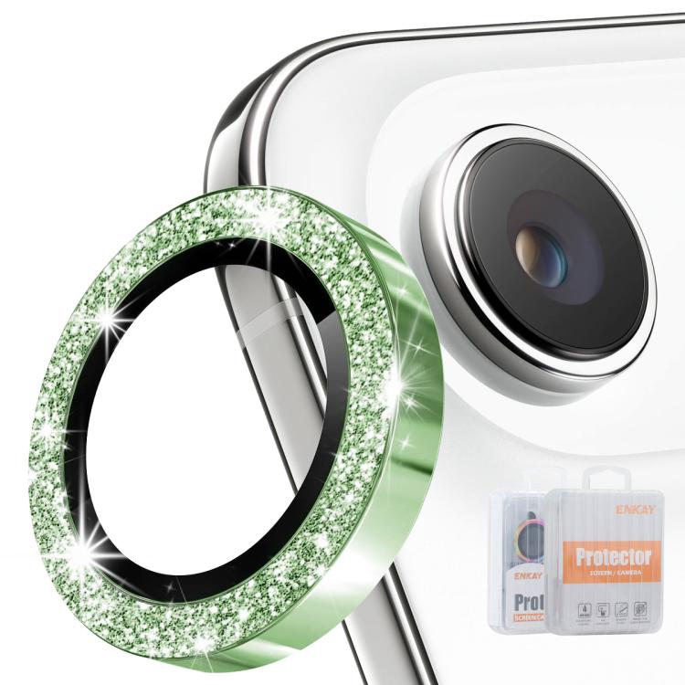 ENKAY Hat-Prince Glitter Rear Lens Aluminium Alloy Tempered Glass Film, For iPhone 17 Pro / 17 Pro Max, For iPhone 17, For iPhone Air, For iPhone 15 Pro / 15 Pro Max, For iPhone 15 / 15 Plus