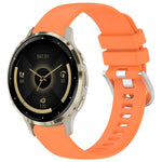 Liquid Glossy Silver Buckle Silicone Watch Band, For Garmin Venu 3S, For Garmin Forerunner 265S, For Garmin Forerunner 255S Music / 255S, For Garmin Venu 2S