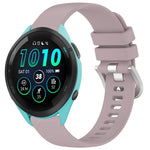 Liquid Glossy Silver Buckle Silicone Watch Band, For Garmin Venu 3S, For Garmin Forerunner 265S, For Garmin Forerunner 255S Music / 255S, For Garmin Venu 2S