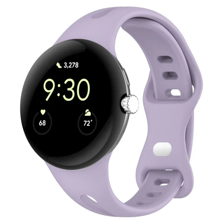Small Waist Butterfly Buckle Silicone Watch Band, For Google Pixel Watch 4 / 3 / 2 / 1 41mm