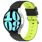 Two Color Horizontal Silicone Watch Band, For Samsung Galaxy Watch 4, For Samsung Galaxy Watch 4 Classic 46mm, For Samsung Galaxy Watch 3 41mm