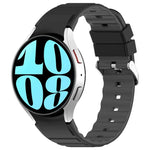 Two Color Horizontal Silicone Watch Band, For Samsung Galaxy Watch 4, For Samsung Galaxy Watch 4 Classic 46mm, For Samsung Galaxy Watch 3 41mm