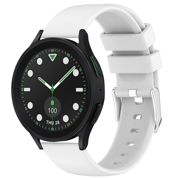20mm Smooth Solid Color Silicone Watch Band, For Samsung Galaxy watch 5 Pro Golf Edition, For Samsung Galaxy watch 5 Golf Edition, For Samsung Galaxy Watch 5  44mm, For Samsung Galaxy Watch 5 Pro  45mm