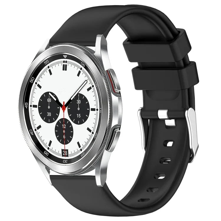 20mm Smooth Solid Color Silicone Watch Band, For Samsung  Galaxy Watch 4 Classic 42mm, For Samsung Galaxy Watch Active 2 44mm, For Samsung Galaxy Watch Active 2 40mm, For Samsung Galaxy Watch 42mm