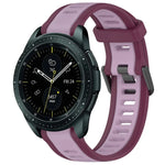 20mm Two Color Textured Silicone Watch Band, For Samsung  Galaxy Watch 4 Classic 42mm, For Samsung Galaxy Watch Active 2 44mm, For Samsung Galaxy Watch Active 2 40mm, For Samsung Galaxy Watch 42mm