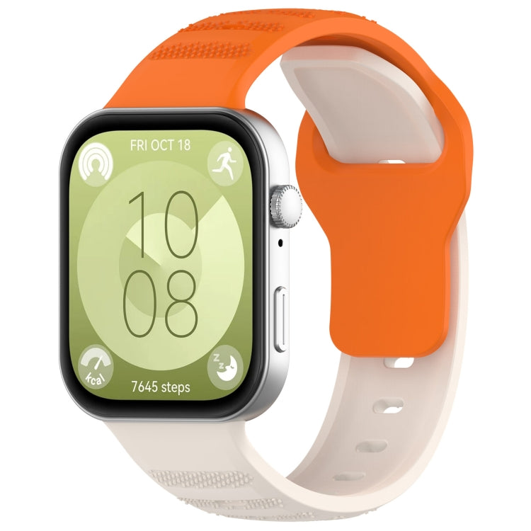 Wavy Dot Texture Silicone Sports Watch Band, For Huawei Watch Fit 3