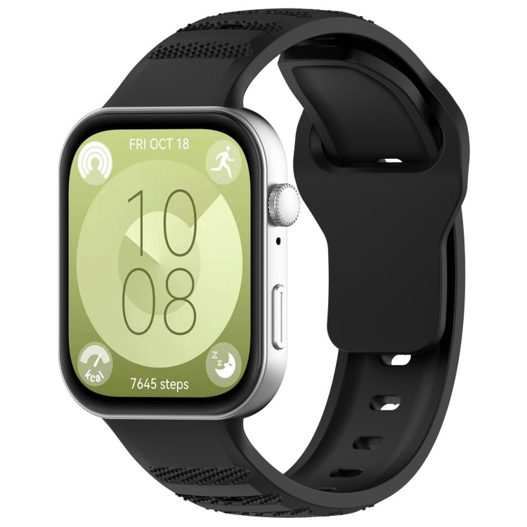Wavy Dot Texture Silicone Sports Watch Band, For Huawei Watch Fit 3