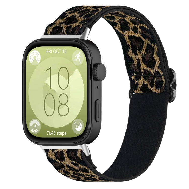 For Huawei Watch Fit 3 Ethnic Style Elastic Nylon Watch Band