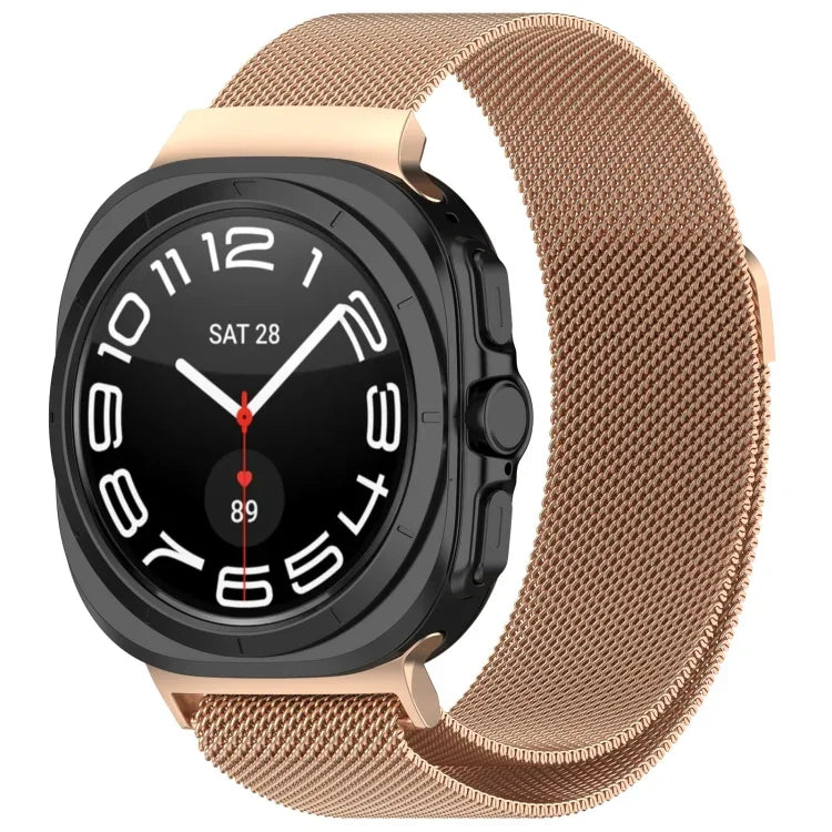 For Samsung Galaxy Watch Ultra 47mm Milan Magnetic Metal Steel Watch Band