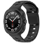 For Samsung Galaxy Watch Ultra 47mm Solid Color Reverse Buckle Silicone Watch Band, Black, White, Blue, Yellow, Light Gray, Dark Green, Cyan, Dark Blue, Starlight, Pink