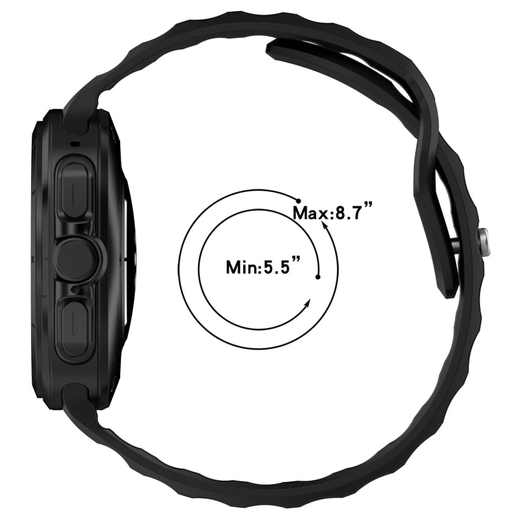 For Samsung Galaxy Watch Ultra 47mm Solid Color Reverse Buckle Silicone Watch Band, Black, White, Blue, Yellow, Light Gray, Dark Green, Cyan, Dark Blue, Starlight, Pink