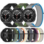 For Galaxy Watch Ultra2 2026 / 2025 / 1 2024 Hook and Loop Fastener Loop Nylon Watch Band, Orange+Beige, Pink+Purple, Black+Gray, Yellow+Gray, Blue+Gray, Green+Grey, Dark Green