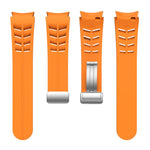 Richard Magnetic Folding Silver Buckle Silicone Watch Band, For Samsung Galaxy Watch 6 40 / 44mm, For Samsung Galaxy Watch 5 40 / 44mm, For Samsung Galaxy Watch 4 40 / 44mm