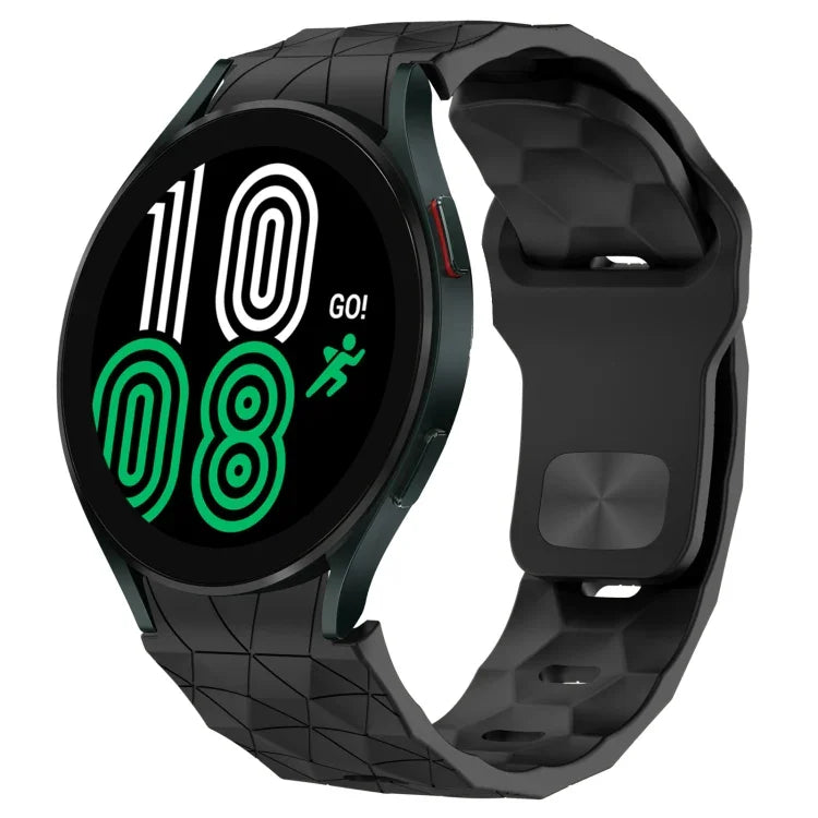 Football Texture Reverse Buckle Silicone Watch Band, For Samsung Galaxy Watch 4 44mm, For Samsung Galaxy Watch 4 40mm, For Samsung  Galaxy Watch 4 Classic 46mm, For Samsung  Galaxy Watch 4 Classic 42mm