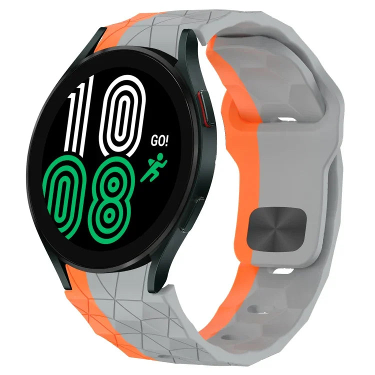 Football Texture Reverse Buckle Silicone Watch Band, For Samsung Galaxy Watch 4 44mm, For Samsung Galaxy Watch 4 40mm, For Samsung  Galaxy Watch 4 Classic 46mm, For Samsung  Galaxy Watch 4 Classic 42mm