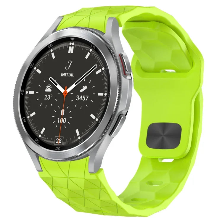 Football Texture Reverse Buckle Silicone Watch Band, For Samsung Galaxy Watch 4 44mm, For Samsung Galaxy Watch 4 40mm, For Samsung  Galaxy Watch 4 Classic 46mm, For Samsung  Galaxy Watch 4 Classic 42mm
