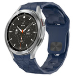 Football Texture Reverse Buckle Silicone Watch Band, For Samsung Galaxy Watch 4 44mm, For Samsung Galaxy Watch 4 40mm, For Samsung  Galaxy Watch 4 Classic 46mm, For Samsung  Galaxy Watch 4 Classic 42mm