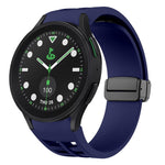 Richard Magnetic Folding Black Buckle Silicone Watch Band, For Samsung Galaxy Watch 6 40 / 44mm, For Sansung Galaxy Watch 5 Pro Golf Edition, For Samsung Galaxy Watch 5 Golf Edition