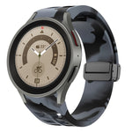 Richard Magnetic Folding Black Buckle Silicone Watch Band, For Samsung Galaxy Watch 5 40 / 44mm, For Sansung Galaxy Watch 5 Pro 45mm, Fou Samsung Galaxy Watch 4 40 / 44mm