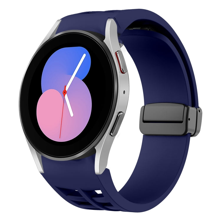 Richard Magnetic Folding Black Buckle Silicone Watch Band, For Samsung Galaxy Watch 5 40 / 44mm, For Sansung Galaxy Watch 5 Pro 45mm, Fou Samsung Galaxy Watch 4 40 / 44mm