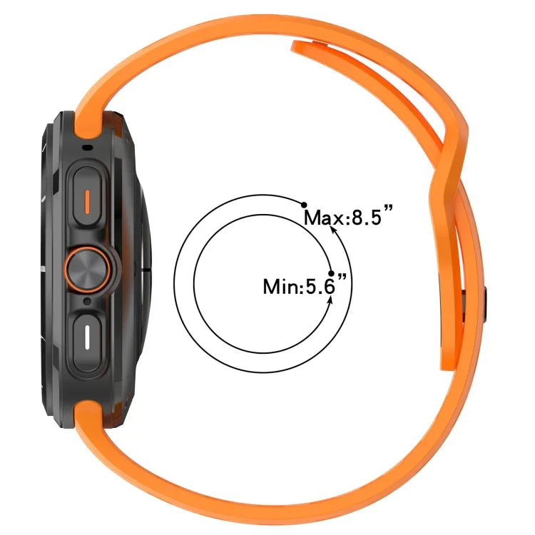 For Samsung Galaxy Watch Ultra 47mm Holes Style Square Buckle Solid Color Silicone Watch Band