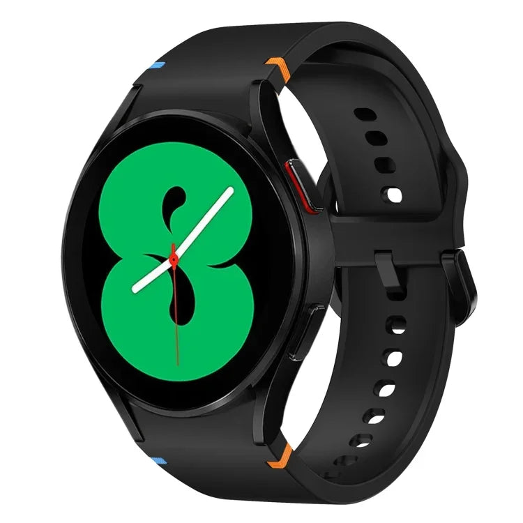 Flat Sewing Design Silicone Watch Band, For Sansung Galaxy Watch5 Pro 45mm, Fou Samsung Galaxy Watch 4 40 / 44mm, For Samsung Galaxy Watch 4 Classic 42 / 46mm