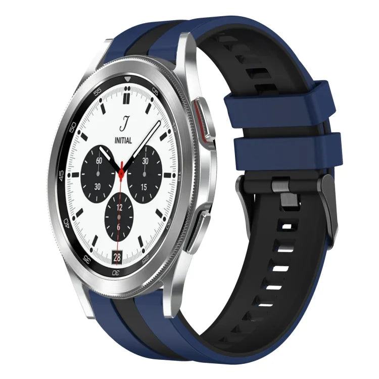 20mm Two Color Sports Silicone Watch Band, For Samsung  Galaxy Watch 4 Classic 42mm, For Samsung Galaxy Watch Active 2 44mm, For Samsung Galaxy Watch Active 2 40mm