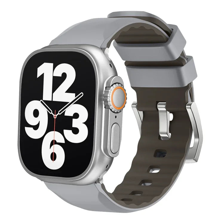 Two-Color Silicone Watch Band, For Apple Watch Series 4 44mm, For Apple Watch Series 4 40mm