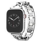 Quick-Release Metal Chain Watch Band, For Apple Watch SE 2023 44mm, For Apple Watch SE 2023 40mm, For Apple Watch Ultra 2 49mm, For Apple Watch Series 9 45mm, For Apple Watch Series 9 41mm, For Apple Watch Ultra 49mm, For Apple Watch Series 8 41mm     ...