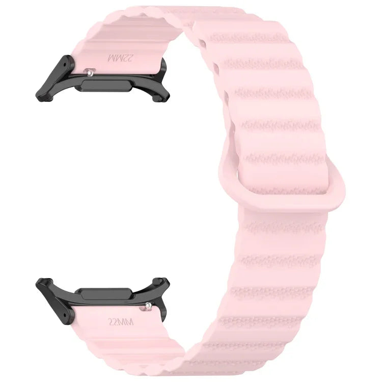 For Samsung Galaxy Watch Ultra 47mm Spot Pattern Two Color Magnetic Silicone Watch Band