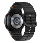 Wave Pattern Stitched Silicone Watch Band, For Samsung Galaxy Watch 5 Pro, For Samsung Galaxy Watch 4 40 / 44mm, For Samsung Galaxy Watch 4 Classic 42 / 46mm, For Samsung Galaxy Watch3 41mm