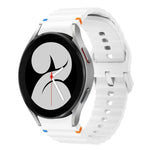 Wave Pattern Stitched Silicone Watch Band, For Samsung Galaxy Watch 5 Pro, For Samsung Galaxy Watch 4 40 / 44mm, For Samsung Galaxy Watch 4 Classic 42 / 46mm, For Samsung Galaxy Watch3 41mm