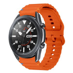 Wave Pattern Stitched Silicone Watch Band, For Samsung Galaxy Watch 5 Pro, For Samsung Galaxy Watch 4 40 / 44mm, For Samsung Galaxy Watch 4 Classic 42 / 46mm, For Samsung Galaxy Watch3 41mm